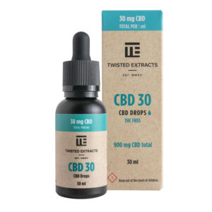 30 CBD Oil Tincture Drops | 900mg CBD | Twisted Extracts | Bulk Buddy