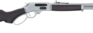 Henry Side Gate All Weather Full Size 45-70 Gov 4rd,18.43" Hard Chrome Plated Steel Barrel, Satin Hard Chrome Steel Receiver, Stained Hardwood Stock