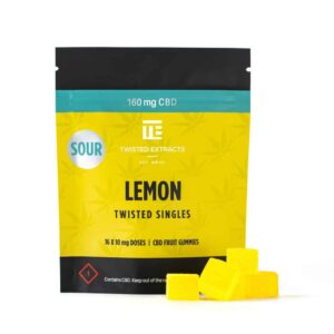 Sour Lemon | CBD | 160mg CBD | Twisted Extracts | Bulk Buddy Weed Edibles